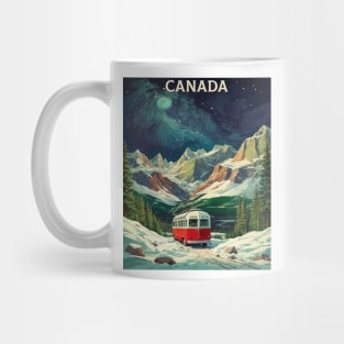 Canada Aurora Boreal Vintage Poster Tourism Mug